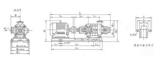 圖1臥式多級離心泵安裝圖