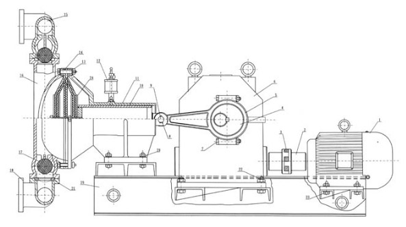 電動隔膜泵的結構圖片